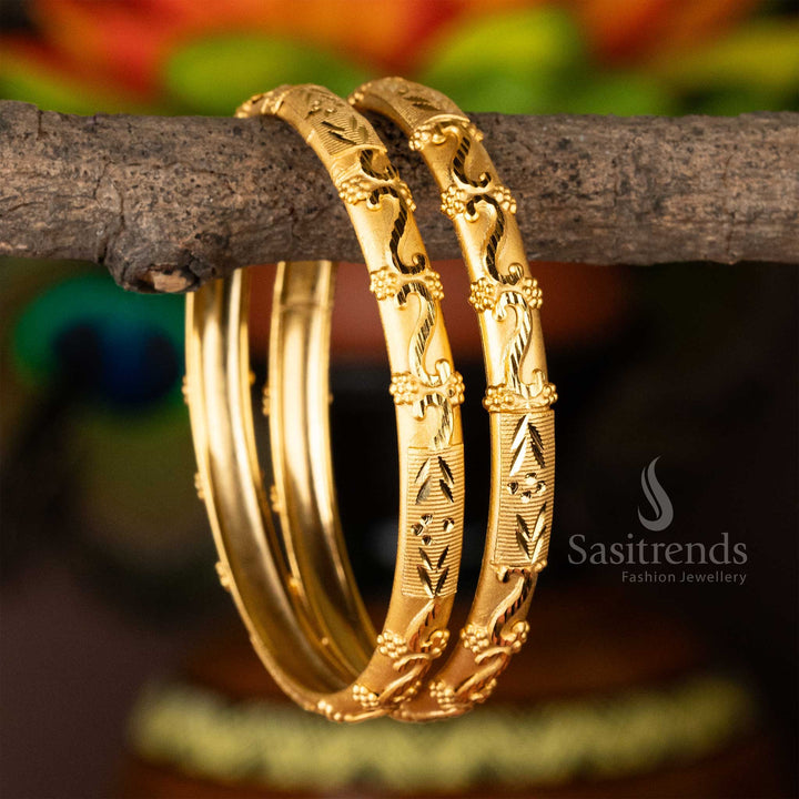 Latest Trendy Gold Plated Forming Plain Bangles - Perfect For Traditional Elegance - Sasitrends