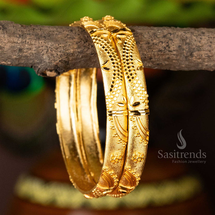 Latest Trendy Gold Plated Forming Plain Bangles - Perfect For Traditional Elegance - Sasitrends