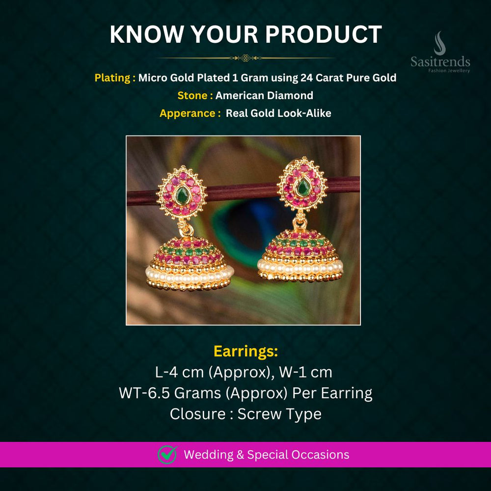 Micro Gold plated earrings Measurement Image - Sasitrends