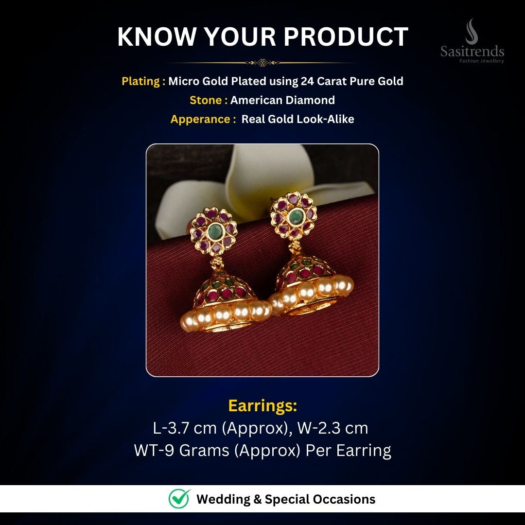 Micro gold plated earrings measurement image - Sasitrends
