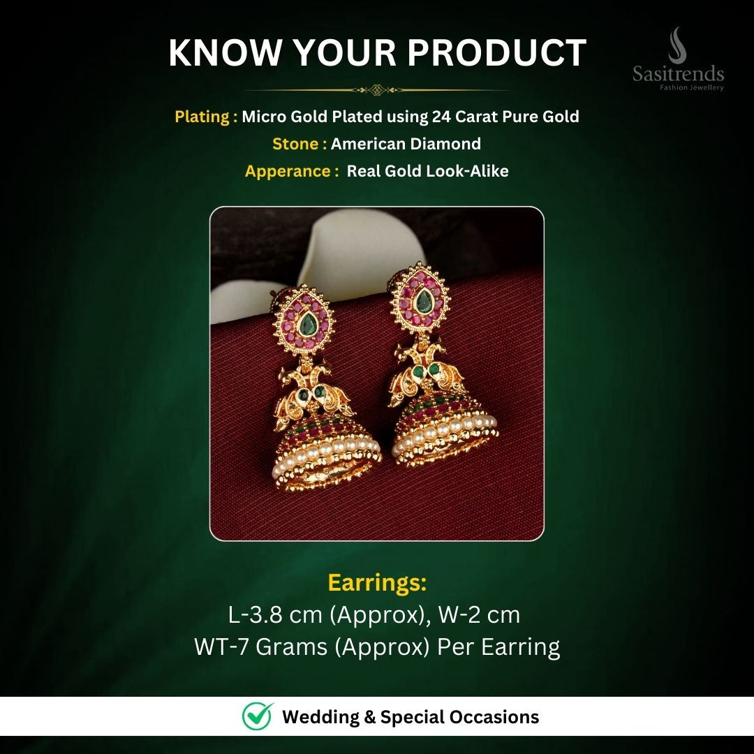 Micro gold plated earrings measurement image - Sasitrends