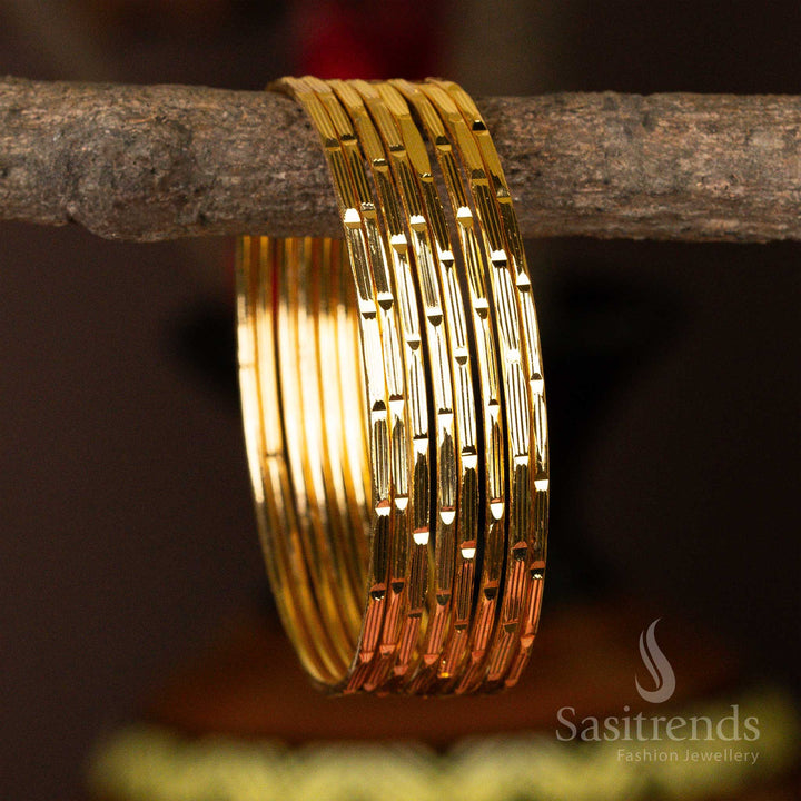 Attractive Guaranteed Micro Gold Plated Plain Bangles Sasitrends Online Shopping