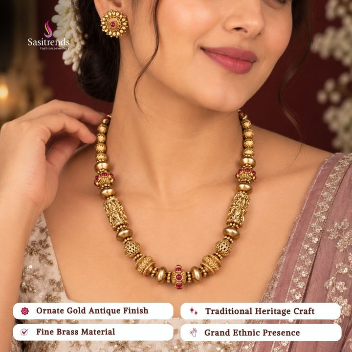 Antique gold plated necklace set - Sasitrends