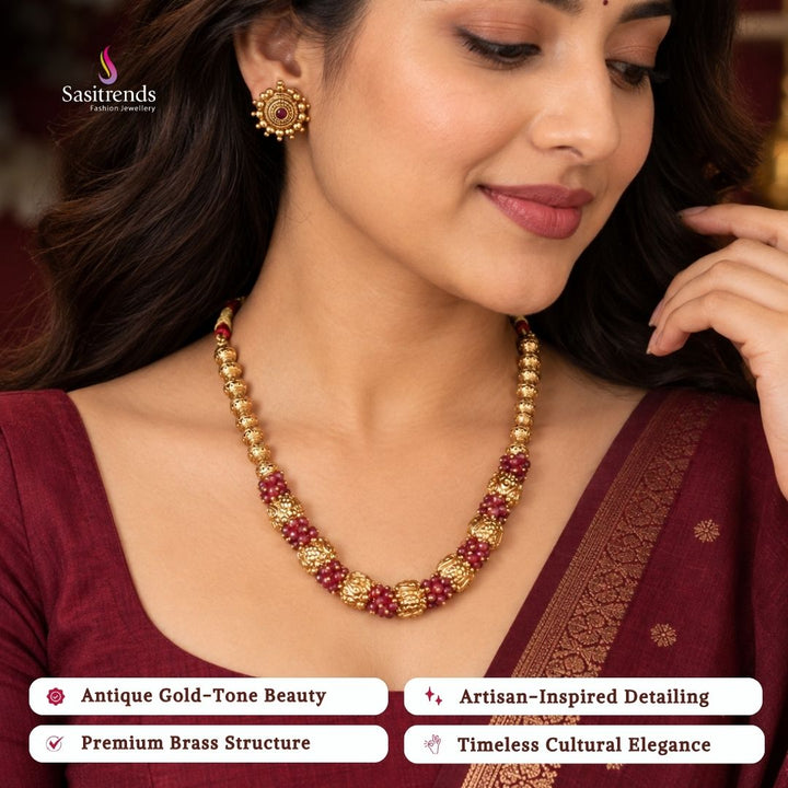 Antique gold plated necklace set - Sasitrends