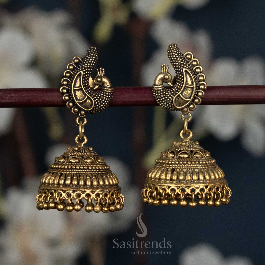 Antique Gold Jhumka Earrings Vintage Charm Elegance – Sasitrends