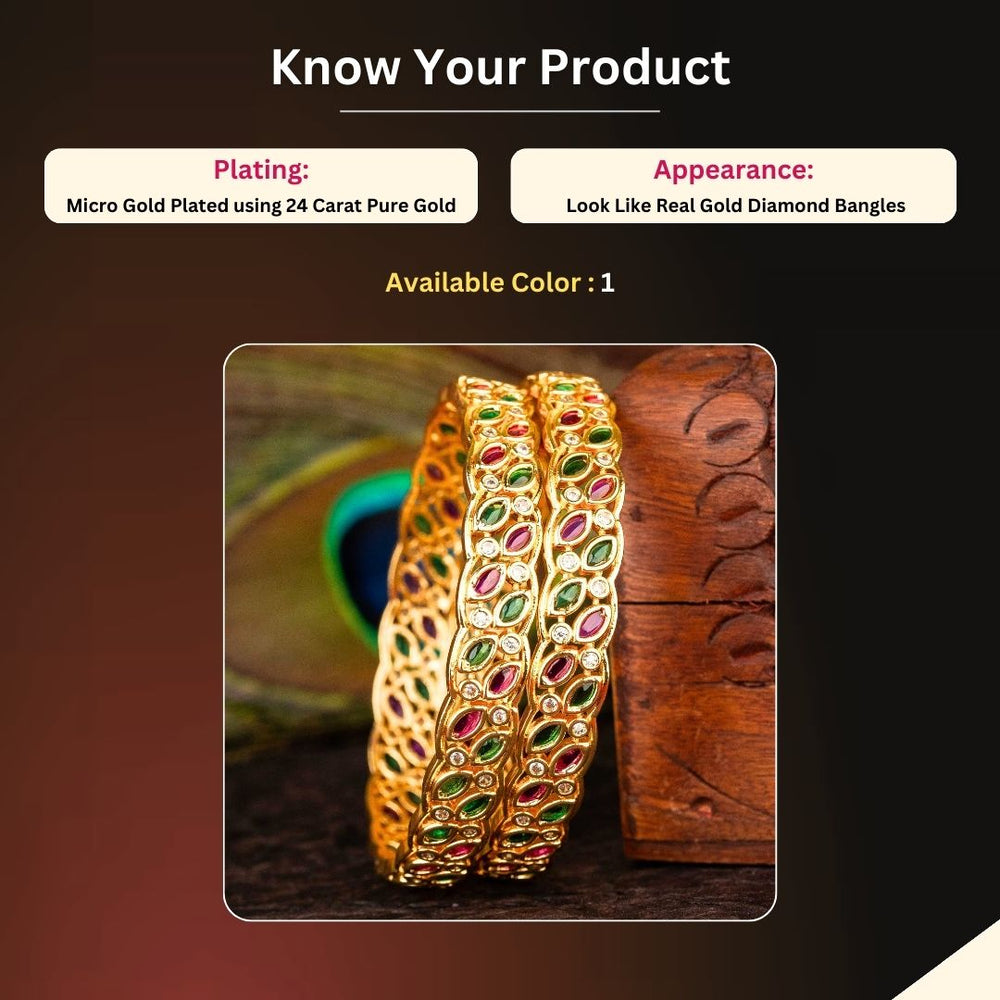 Micro gold plated Bangles Measurement Image - Sasitrends
