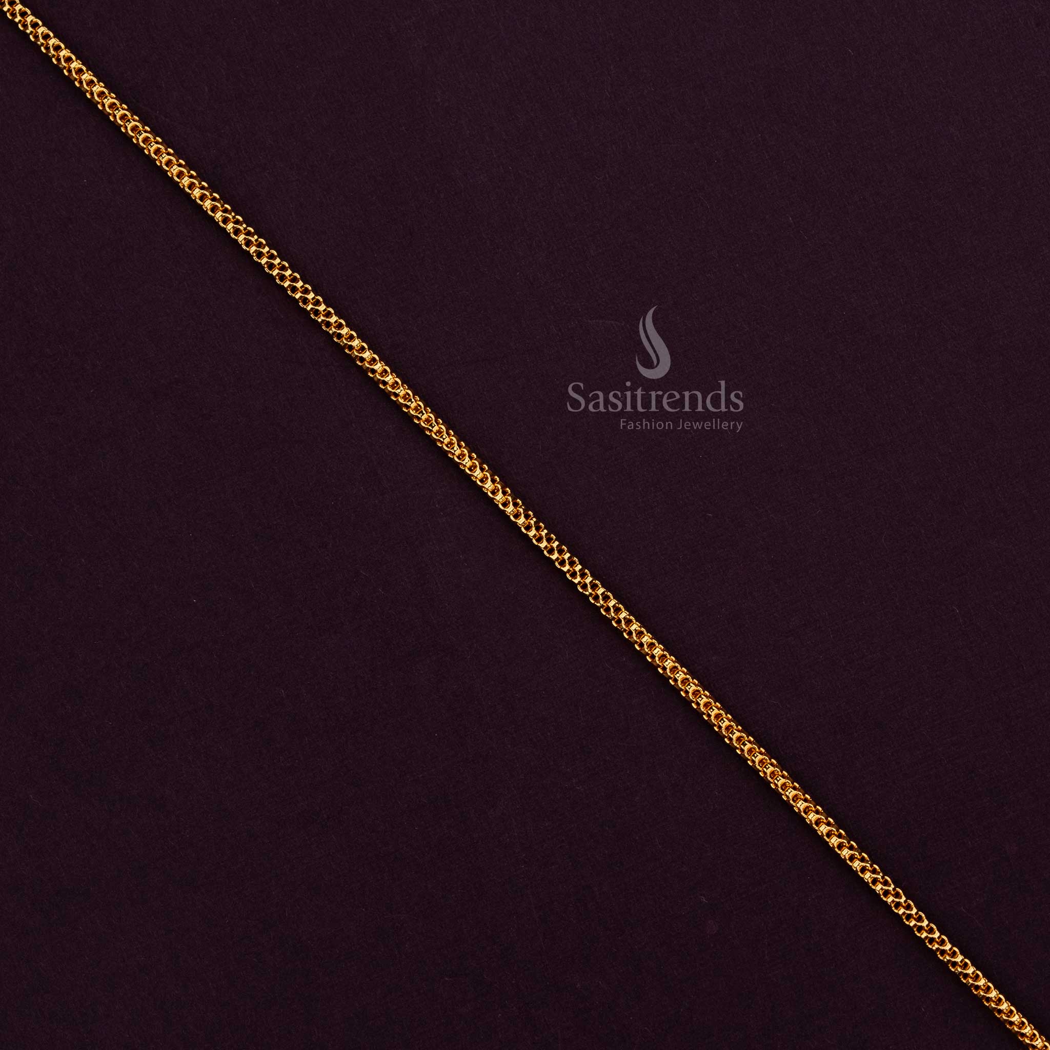 Traditional Interlinked Chain with Micro Gold Plating – Elegant Daily Wear - Sasitrends