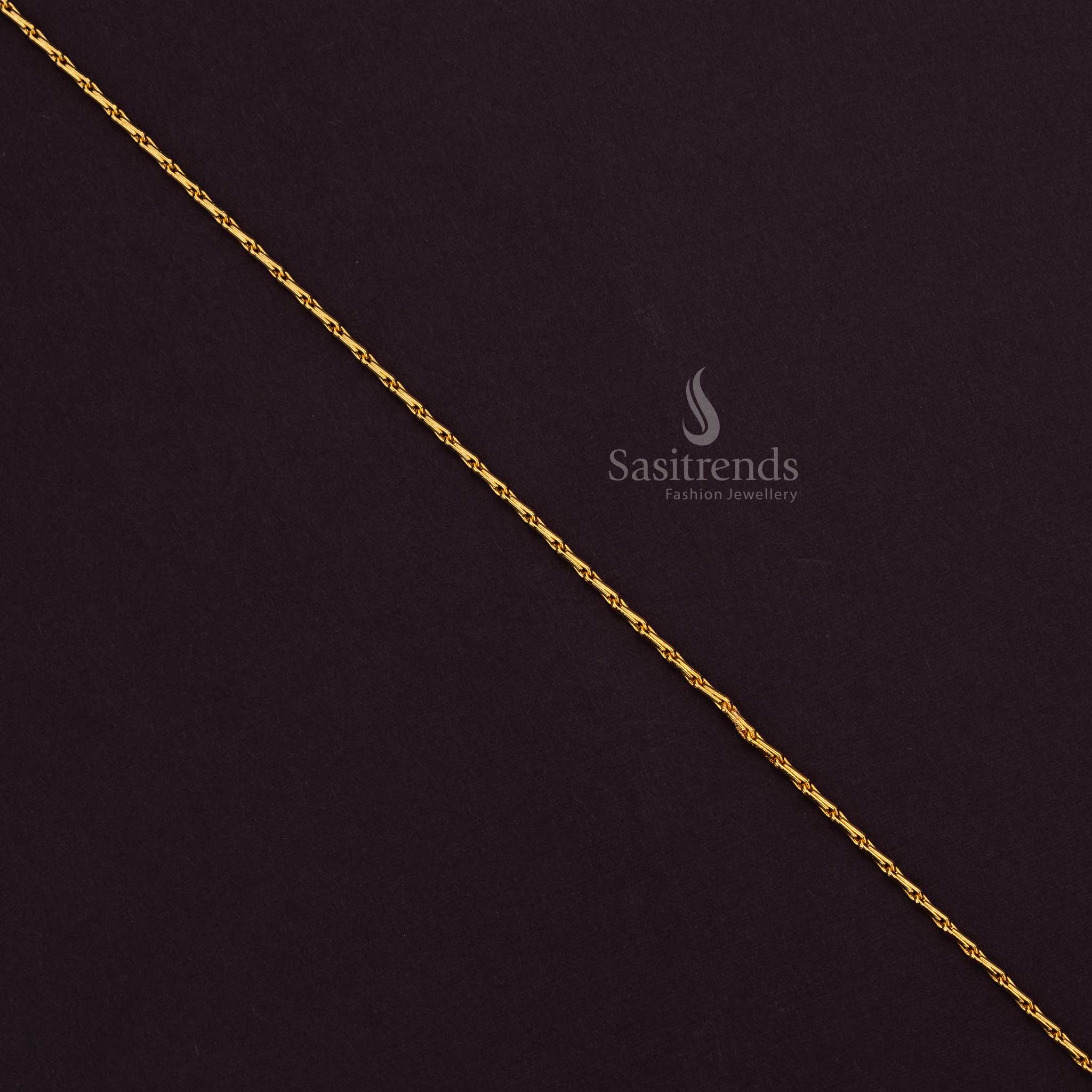 Traditional Twisted Link Gold Plated Chain – Perfect for Temple & Festive Wear - Sasitrends