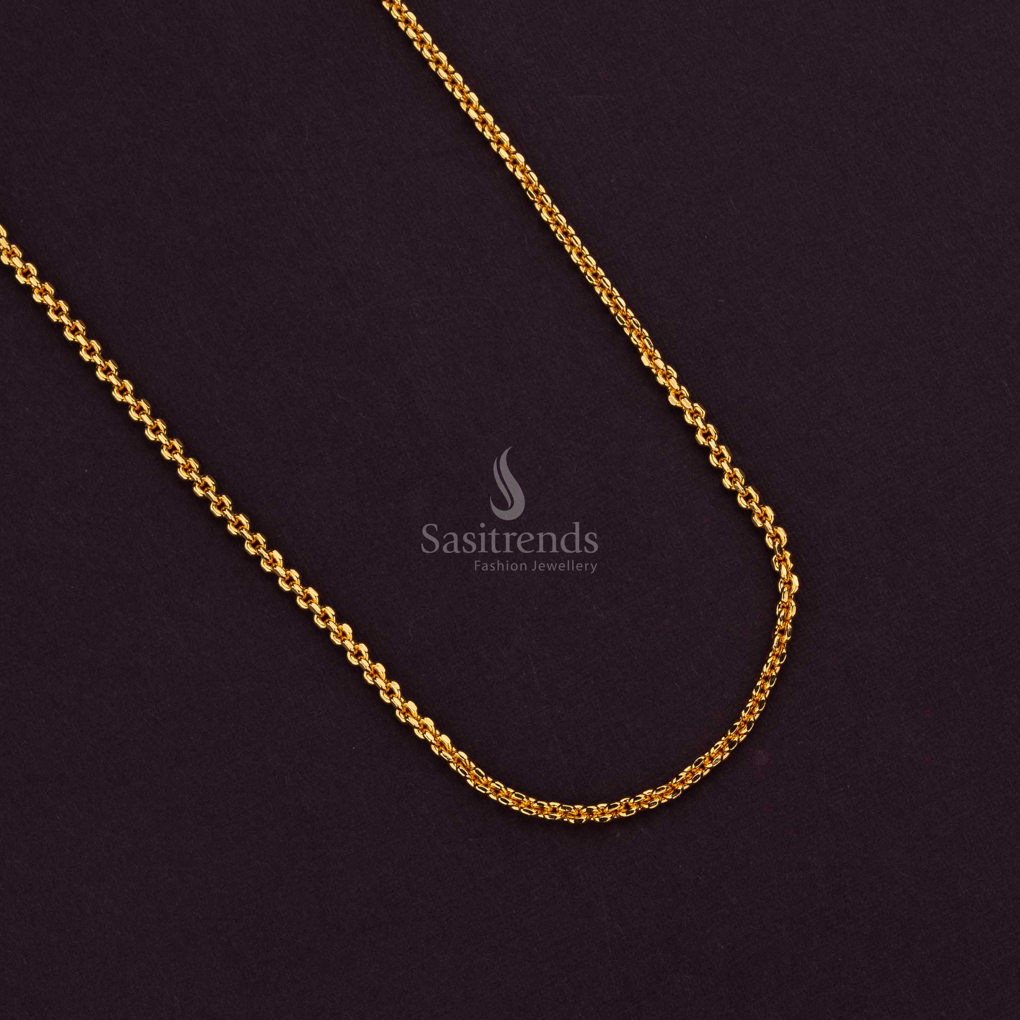 Micro Gold Plated Rope Link Chain with Secure Clasp – Look Like Real Gold - Sasitrends