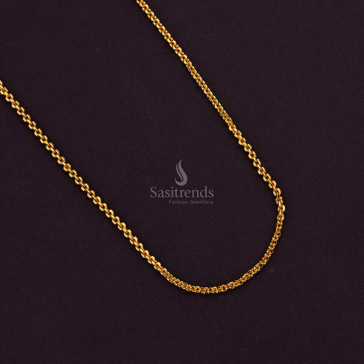 Micro Gold Plated Rope Link Chain with Secure Clasp – Look Like Real Gold - Sasitrends