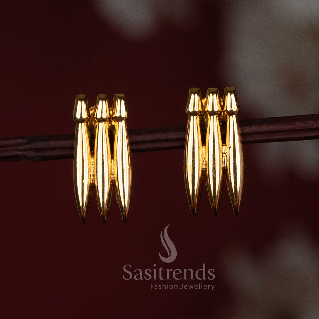 Micro gold plated Mullapoo stud earrings with a jasmine bud design.