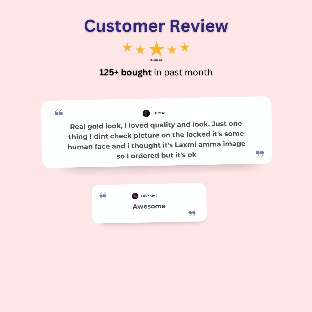 Guaranteed Micro gold plated AD stone lakshmi coin necklace customer review image - Sasitrends