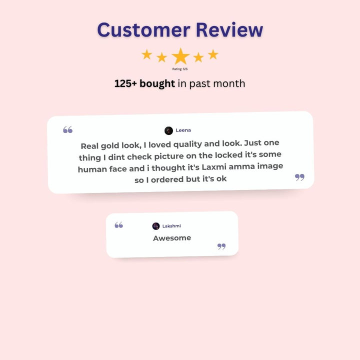 Guaranteed Micro gold plated AD stone lakshmi coin necklace customer review image - Sasitrends