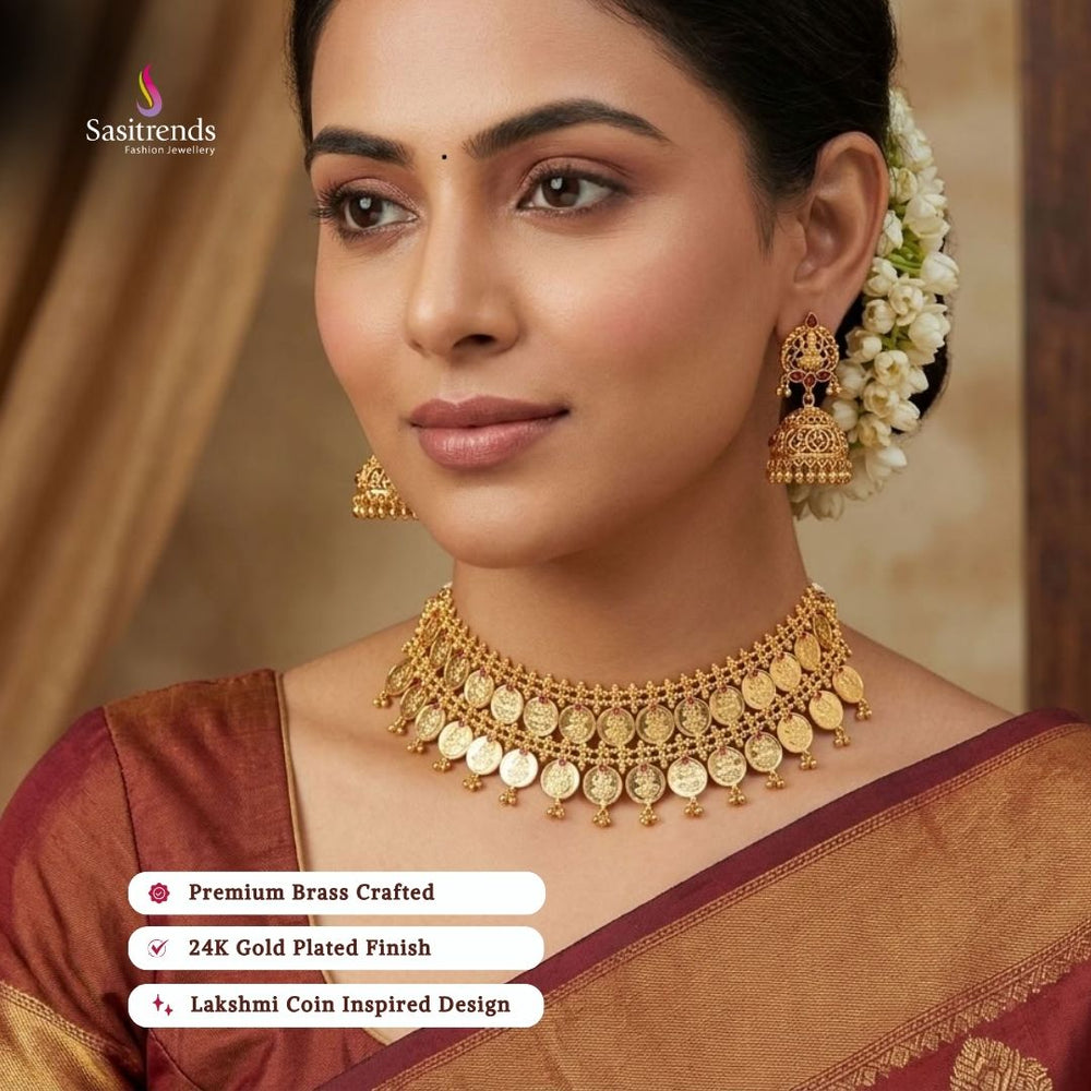 Micro gold plated necklace model image - Sasitrends