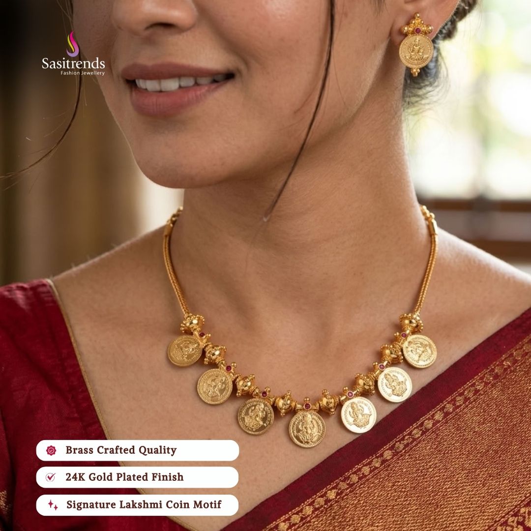 Micro gold plated necklace model image - Sasitrends
