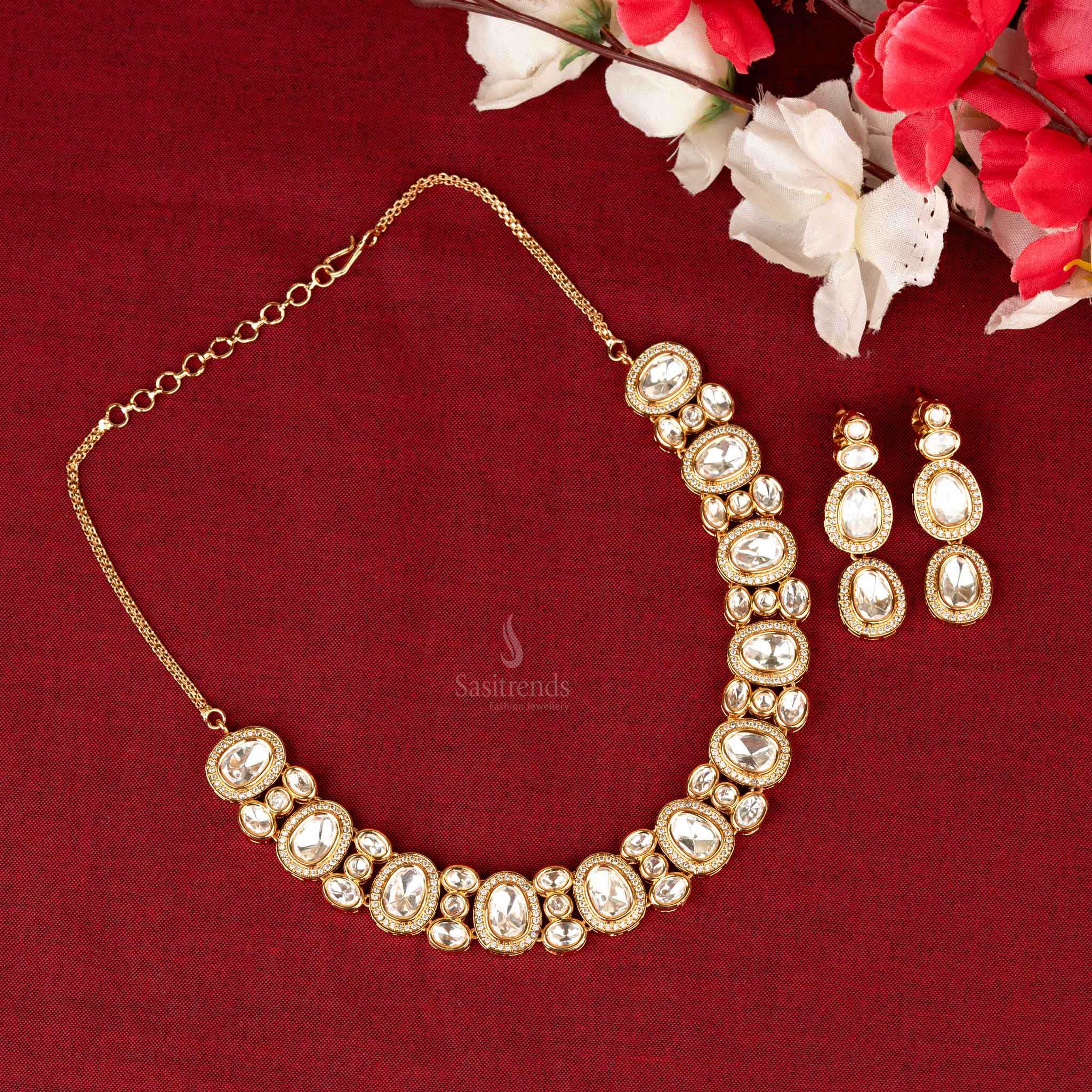 Luxurious High Gold Plated Kundan Jewellery Set for Special Occasions Sasitrends