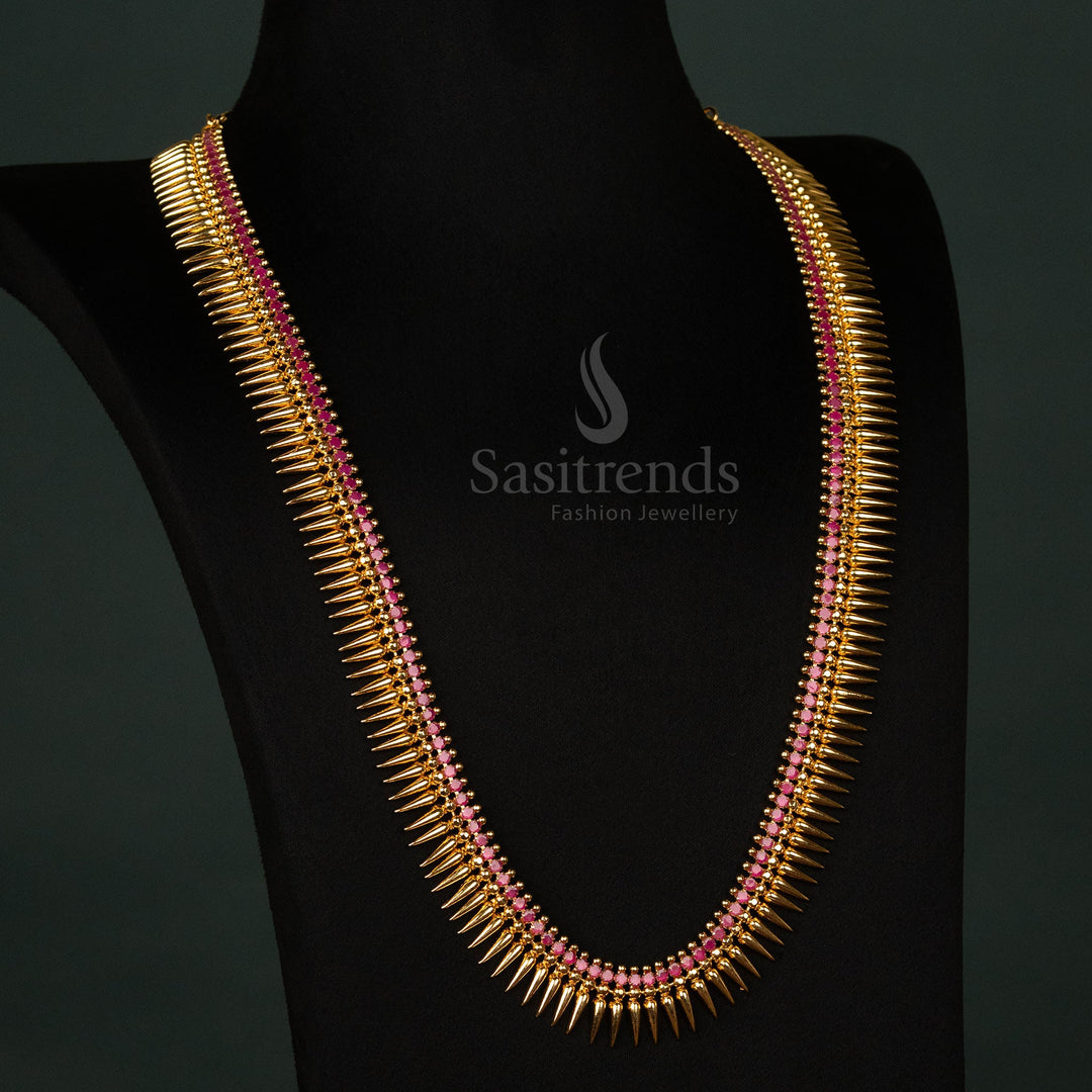 Elegant Flower Pendant Necklace Set - Perfect for Traditional Occasions