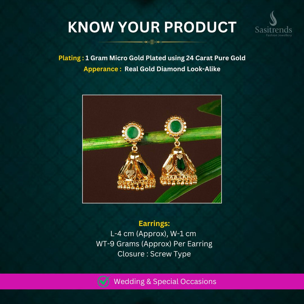 Micro Gold plated Earrings Measurement Image - Sasitrends