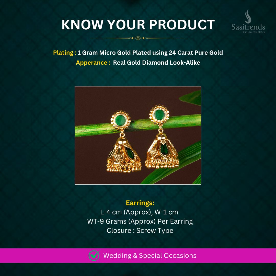 Micro Gold plated Earrings Measurement Image - Sasitrends