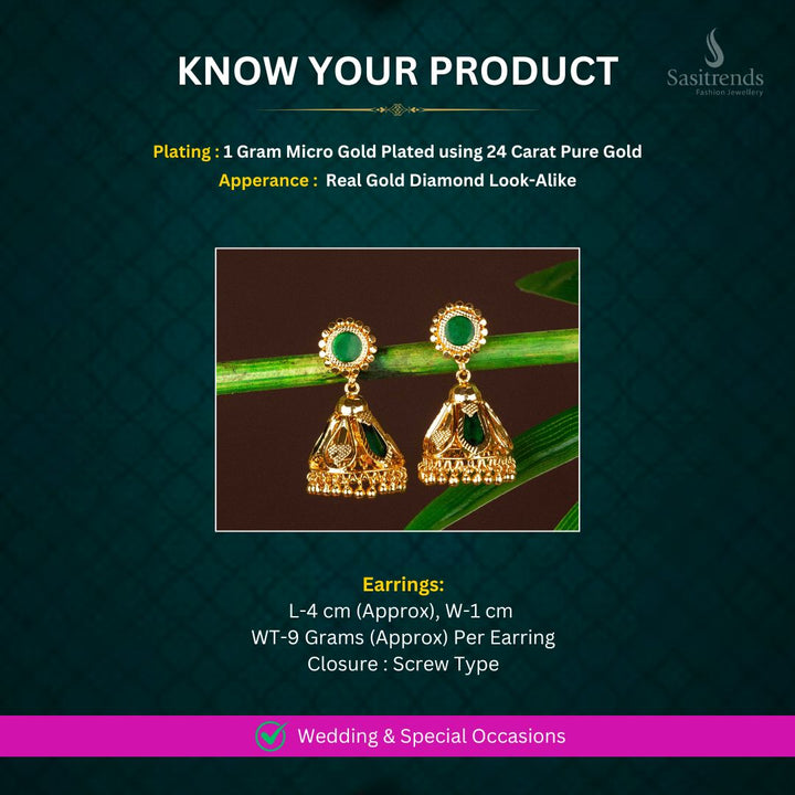 Micro Gold plated Earrings Measurement Image - Sasitrends