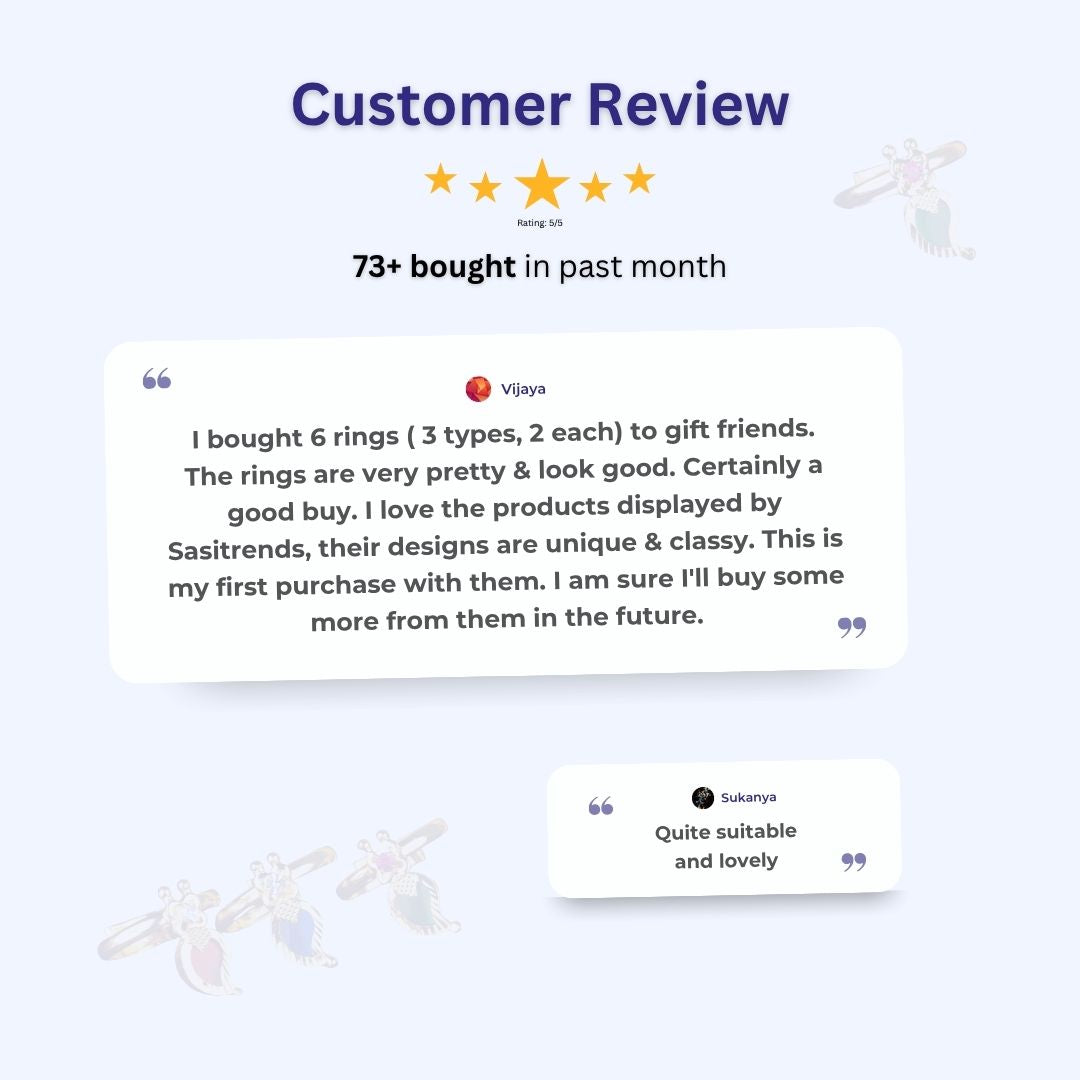 Customer review image featuring micro gold plated ring with premium craftsmanship, attractive shine, comfortable styling, and a rich gold appearance from Sasitrends.