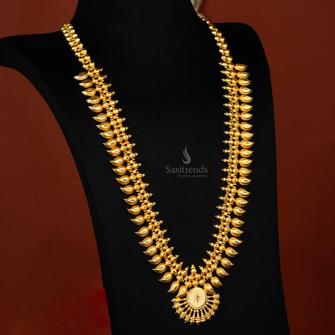 Traditional Kerala Mango Haram Necklace with Micro Gold Plating
