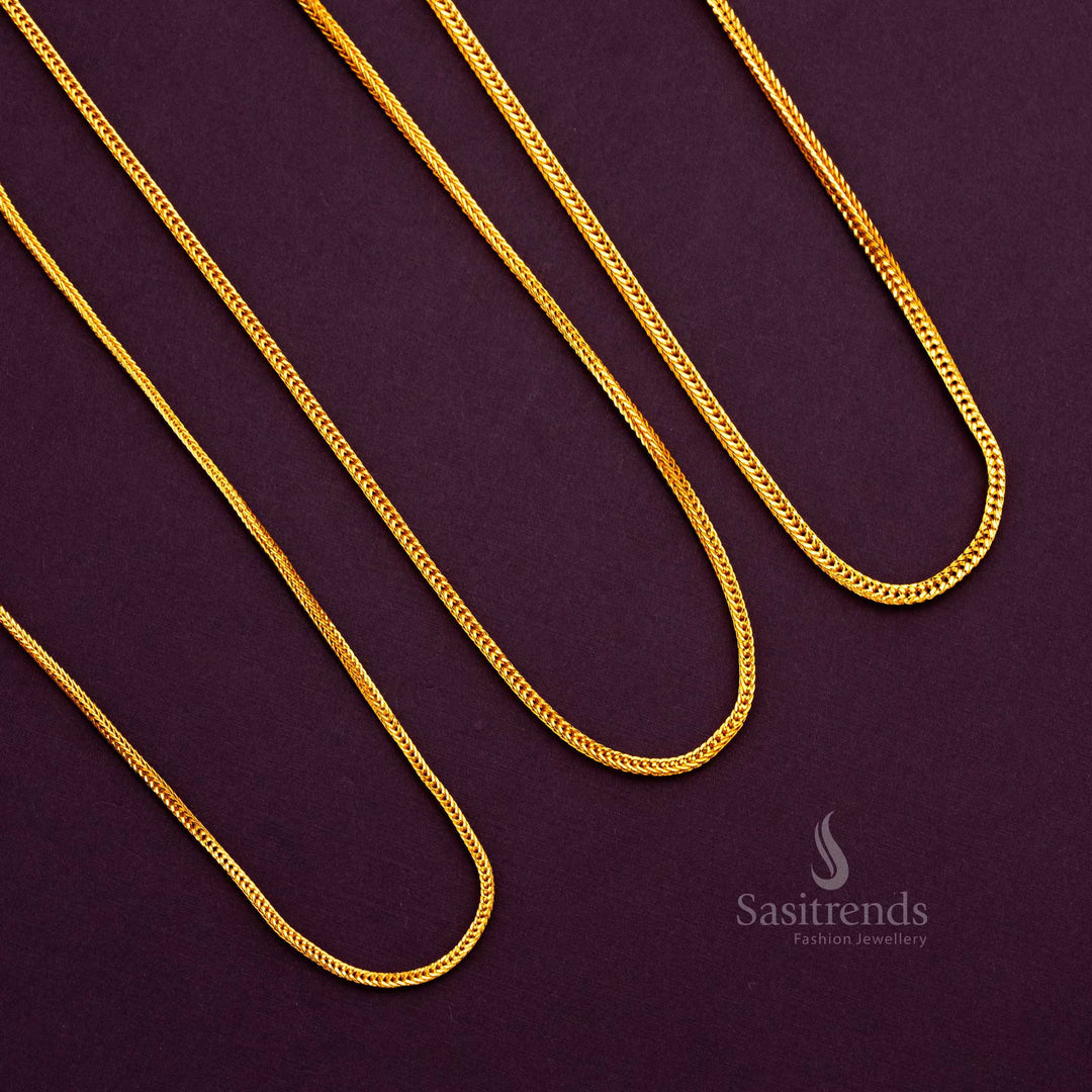 Beautifully Crafted One Gram Micro Gold Plated Flexible Chain Sasitrends