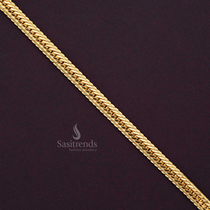 Sleek and durable micro gold-plated bracelet for men, crafted to elevate any outfit with a touch of luxury - Sasitrends