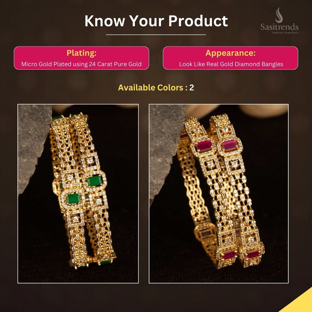 Micro Gold Plated Bangles Measurement Image - Sasitrends