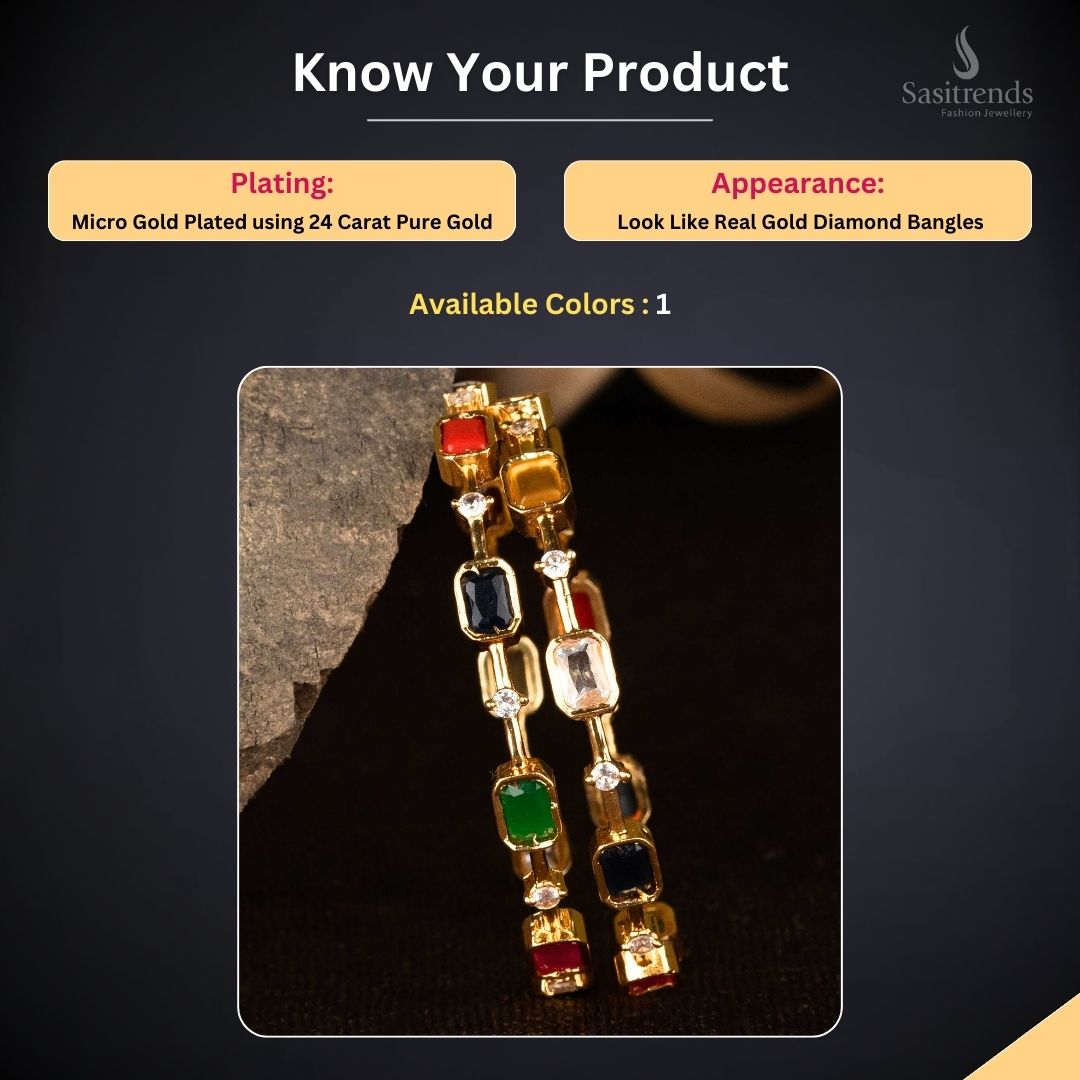 Micro Gold Plated Bangles Measurement Image - Sasitrends