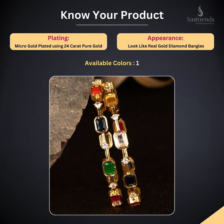 Micro Gold Plated Bangles Measurement Image - Sasitrends