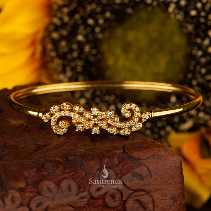 Exclusive Collection of Micro Gold Plated American Diamond Guaranteed Openable Kada Bracelets - Sasitrends - Sasitrends
