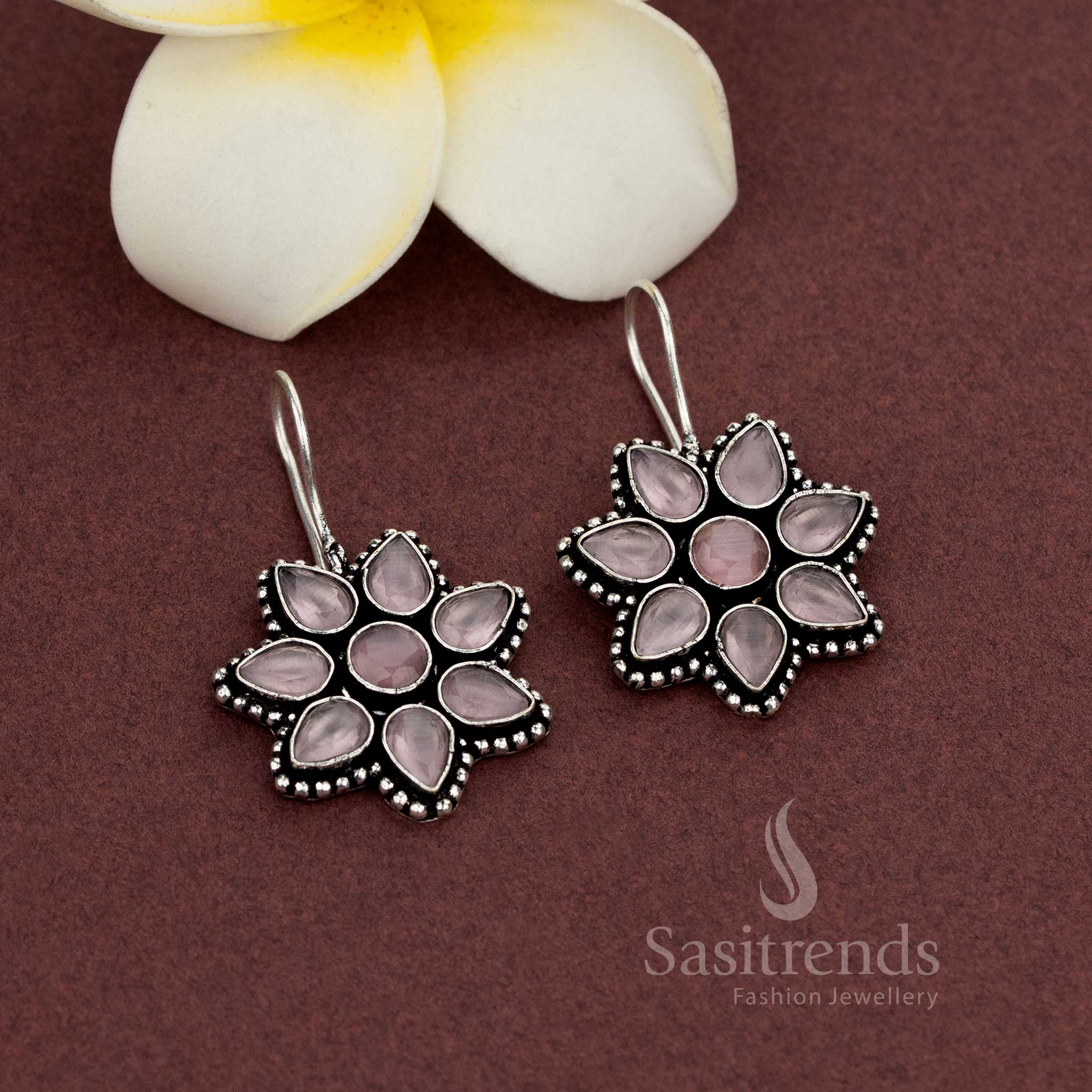 Sasitrends oxidised ethnic earrings for festive wear - Sasitrends