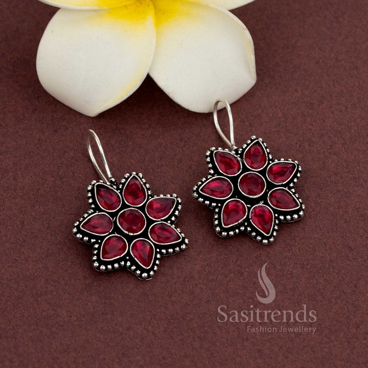 Sasitrends oxidised ethnic earrings for festive wear - Sasitrends