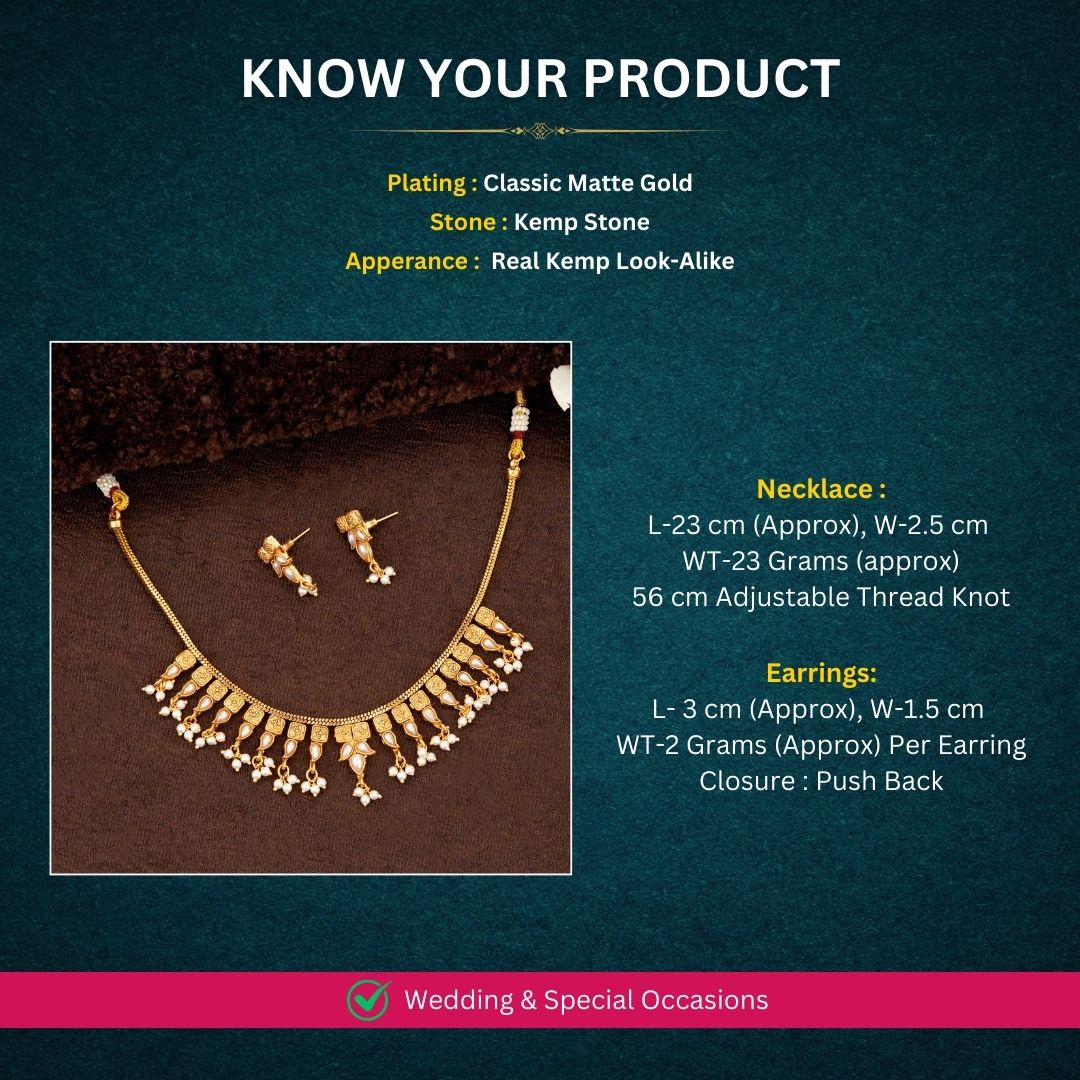 Ruby-green temple jewellery with pearl drops, square motifs, and gold beadwork - Sasitrends