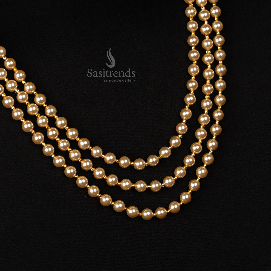 Gold Plated Pearl Jewellery Set Online Grand One Gram Guaranteed