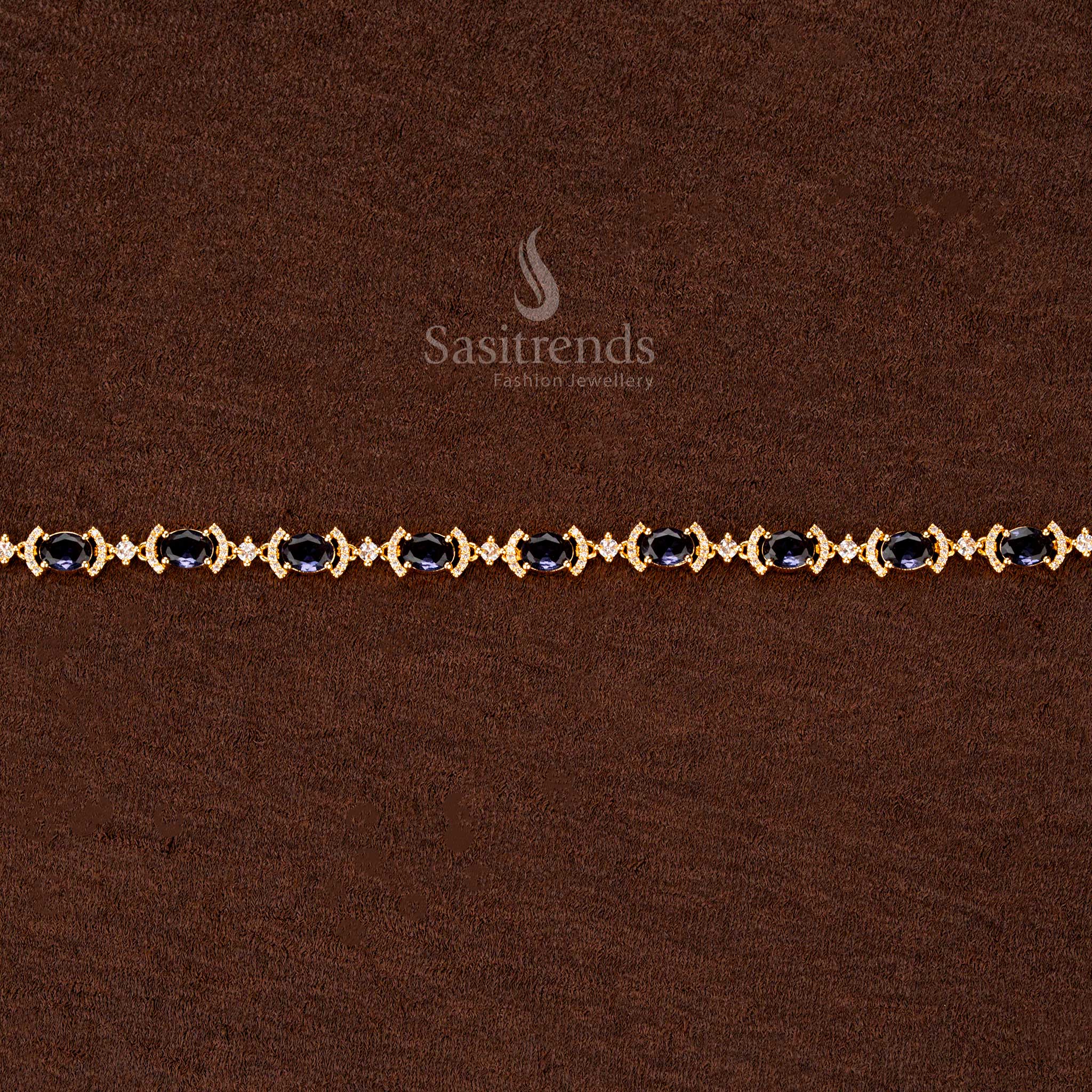 Lavender purple gold-plated hip belt featuring shimmering American diamonds, graceful craftsmanship, and an adjustable fit—an elegant choice for weddings and cultural events - Sasitrends