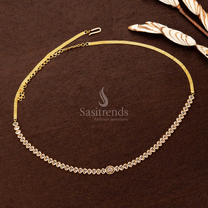 Adjustable Gold Plated Waist Chain for Sarees and Traditional Wear