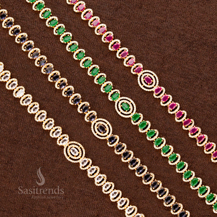  Hip Chain with Circular Center Motif for Festive Styling - Sasitrends