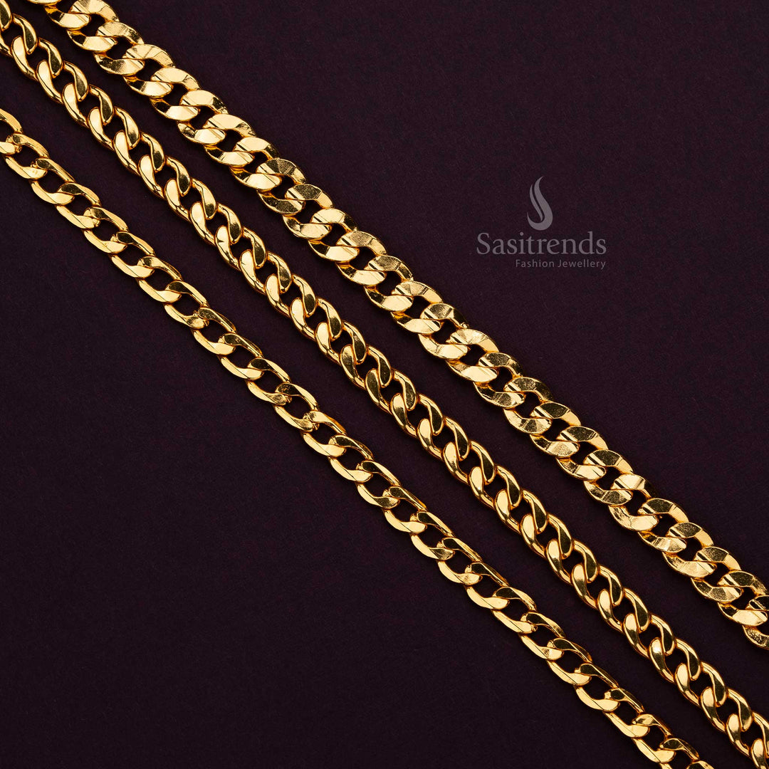Men’s One Gram Jewellery Twisted Spiral Chain, Traditional and Festive Wear – Sasitrends