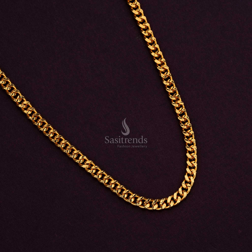 High-Quality Micro Gold Plated Chain for Men, Traditional Design – Sasitrends
