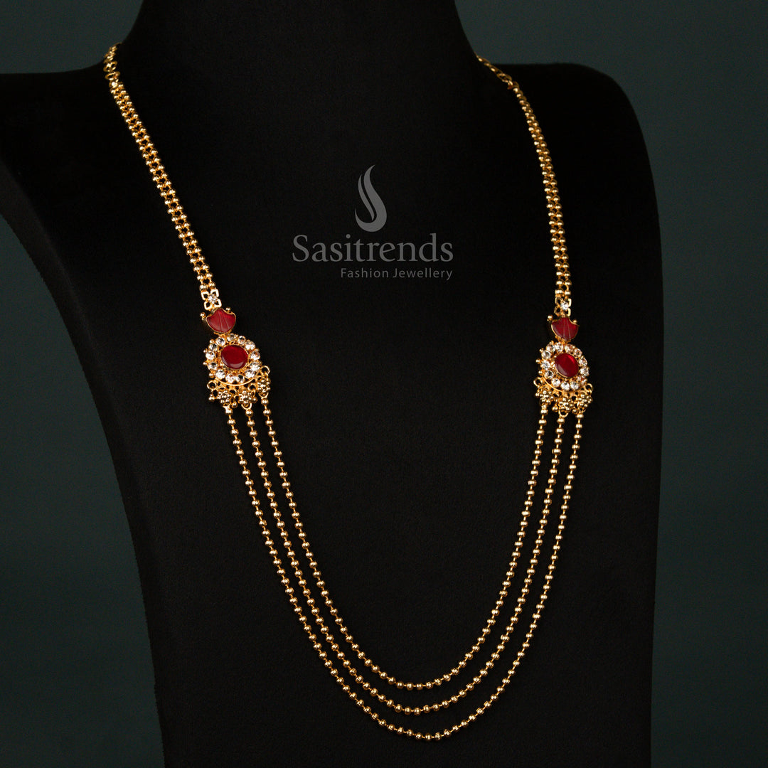 One Gram Gold Jewellery Layer Gold Haram HRM784 One Gram Gold