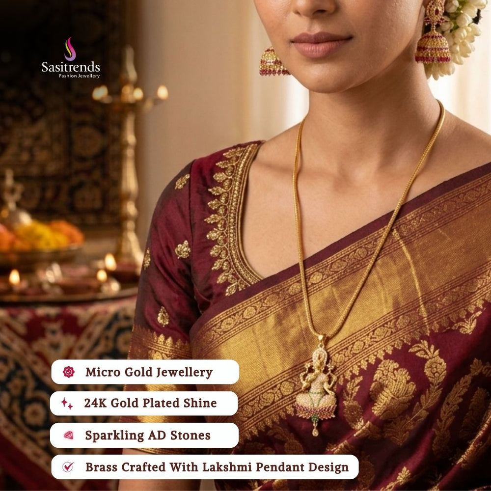 Micro gold plated necklace model image - Sasitrends