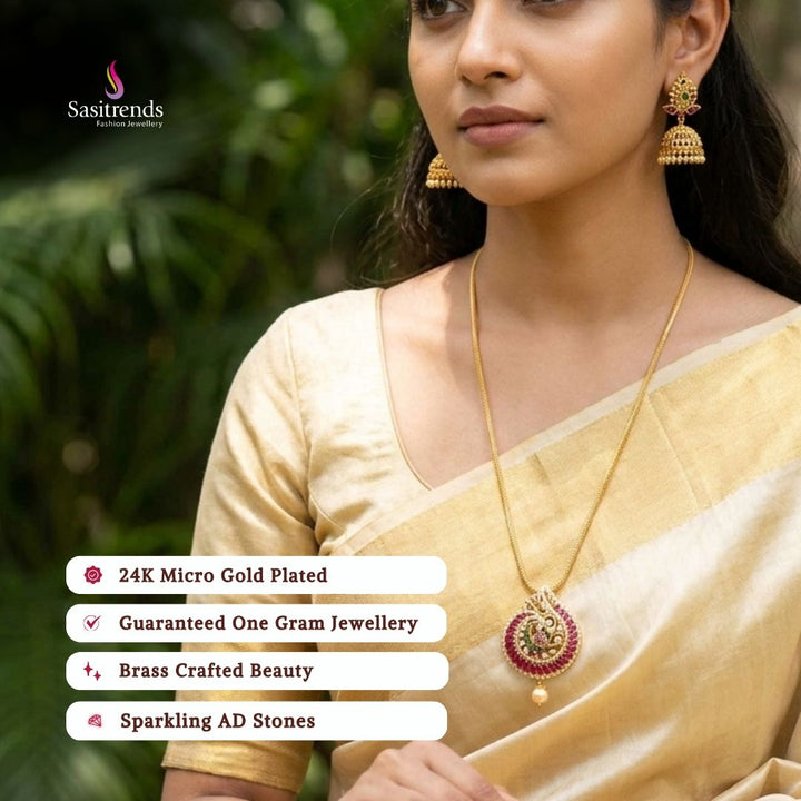 Guaranteed Micro gold plated AD stone Necklace - Sasitrends