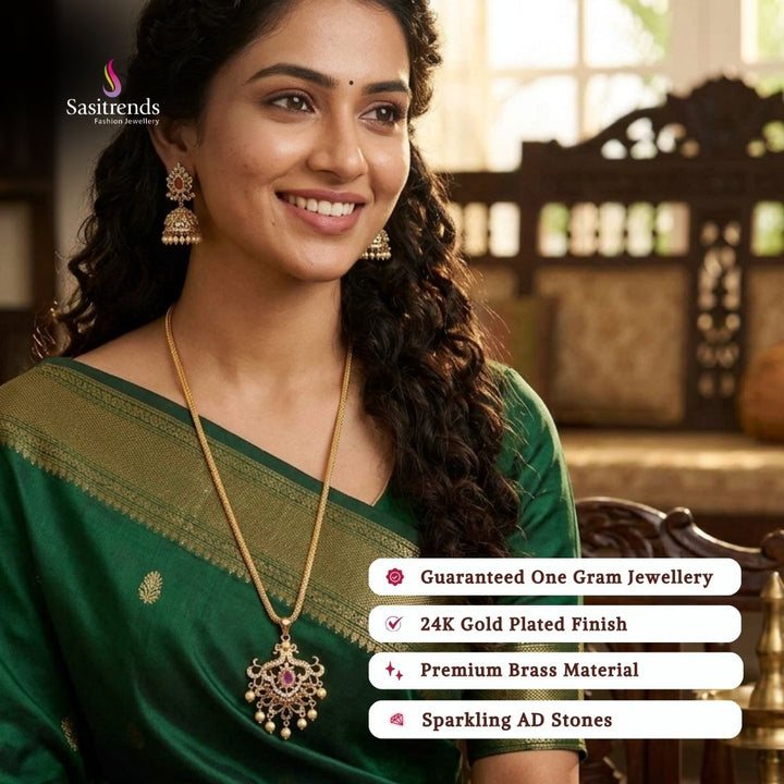 Micro gold plated necklace model image - Sasitrends