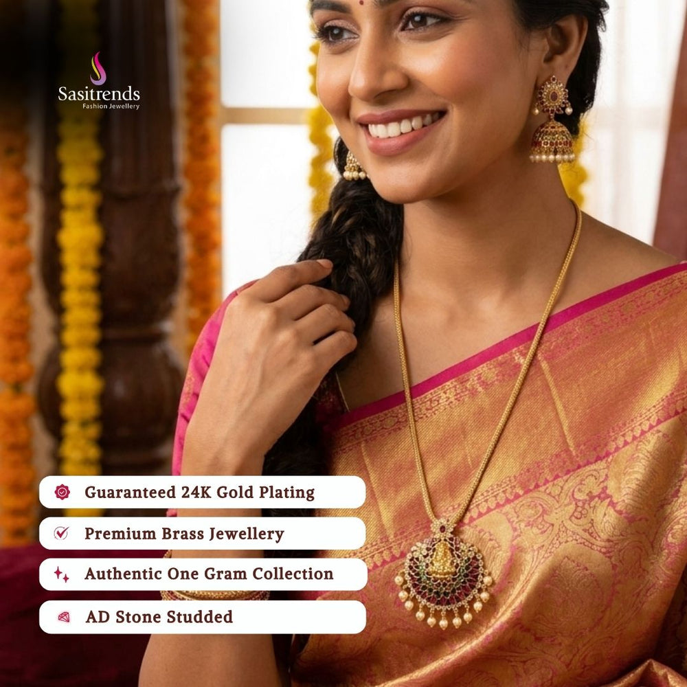 Micro gold plated necklace model image - Sasitrends