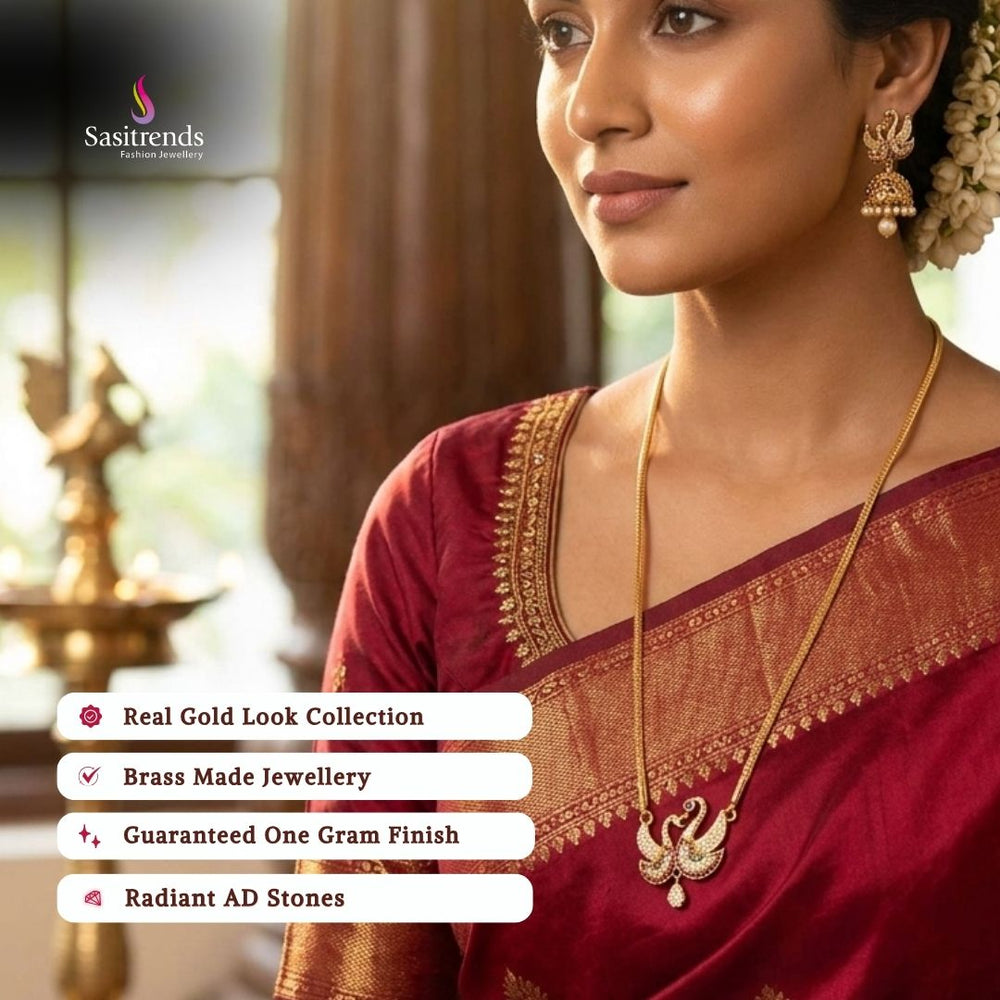 Micro gold plated necklace model image - Sasitrends