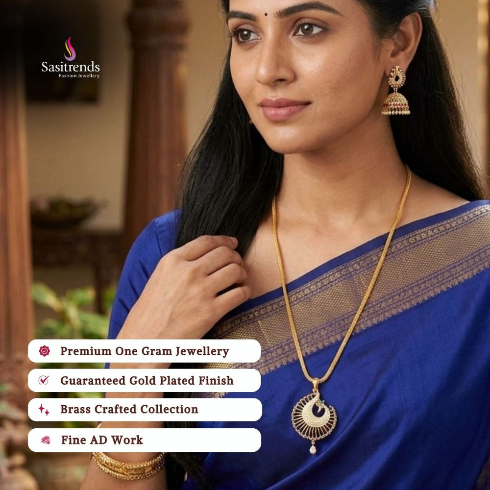 Micro gold plated necklace model image - Sasitrends