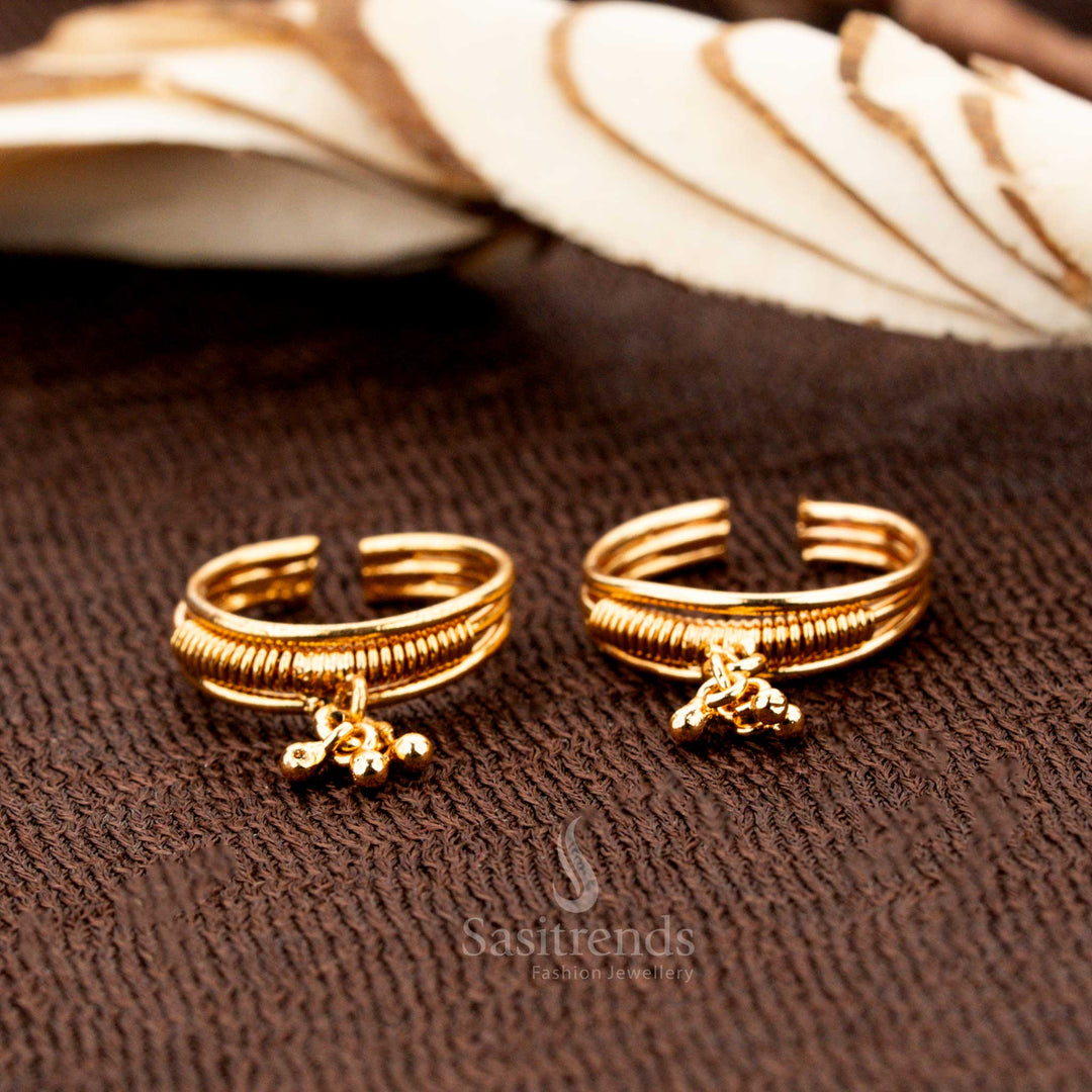 24 Carat Pure Gold Plated Adjustable Toe Rings, Look Like Real Gold – Sasitrends