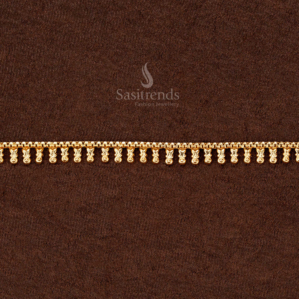 Traditional hipbelt with floral drop design for sarees and festive looks - Sasitrends
